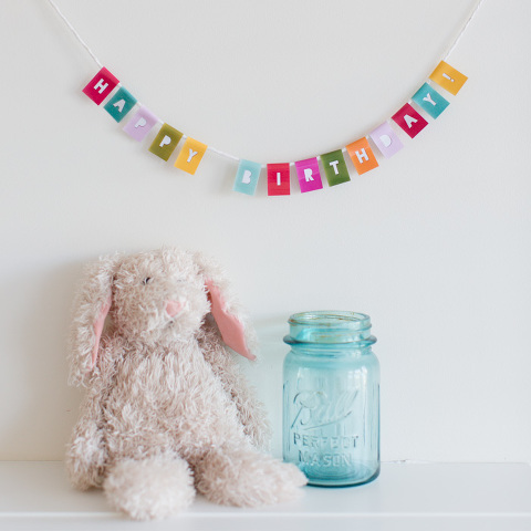 mini birthday bunting