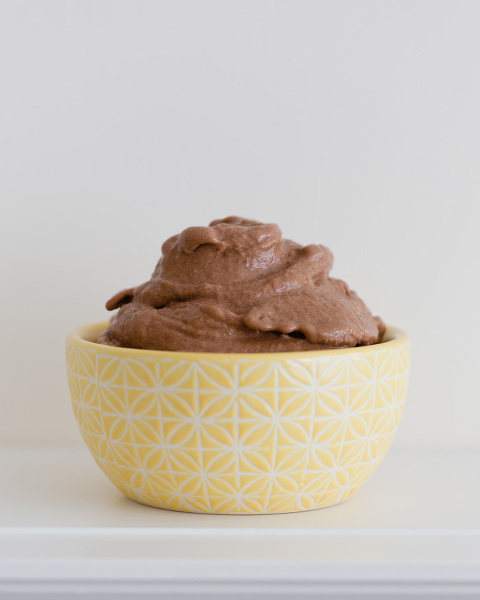 Healthy Ice Cream Made with frozen bananas