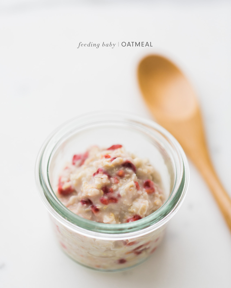 Feeding Baby Oatmeal - How to make easy homemade natural baby oat cereal