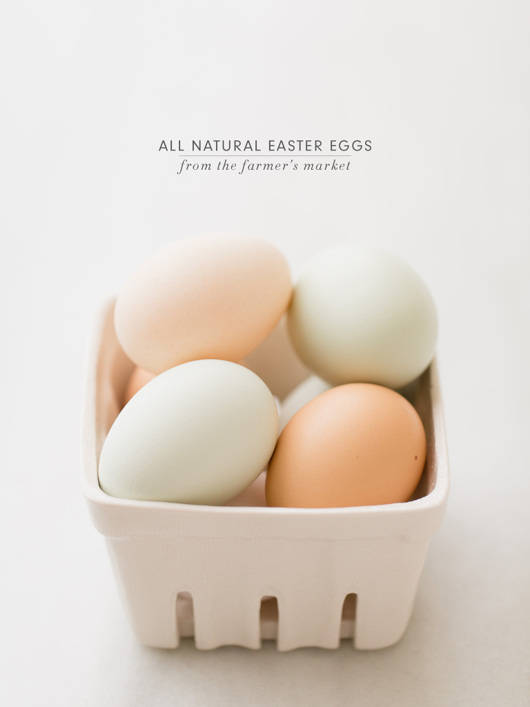 All Natural Easter Eggs straight from the farmer's market - no need to dye!