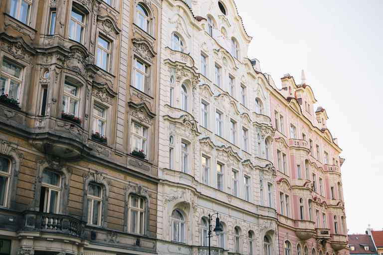 Colorful buildings in Prague
