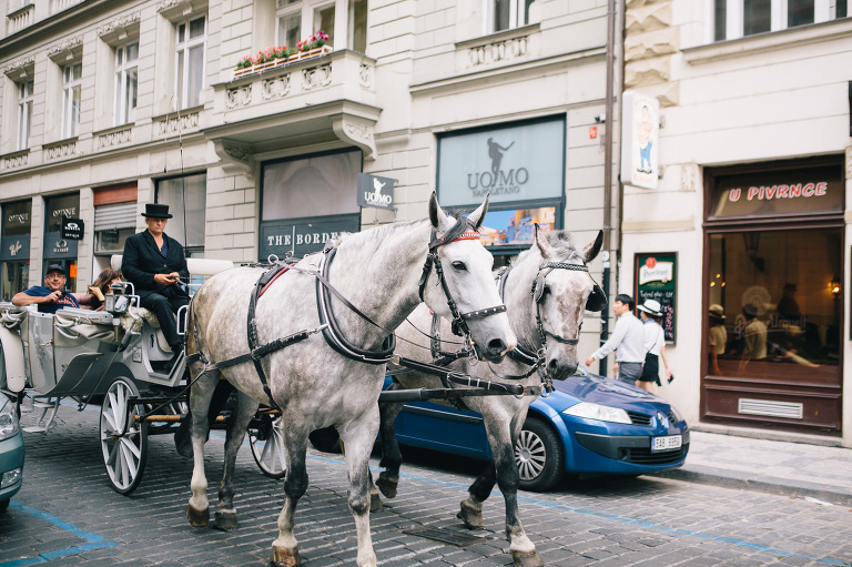Horse and carriage in Prague