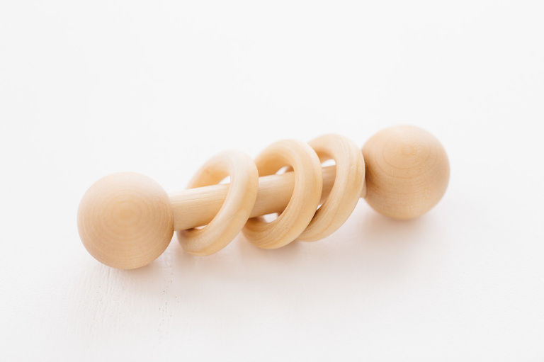 Details of Wooden Rattle Toy Unfinished Creative Unpainted DIY