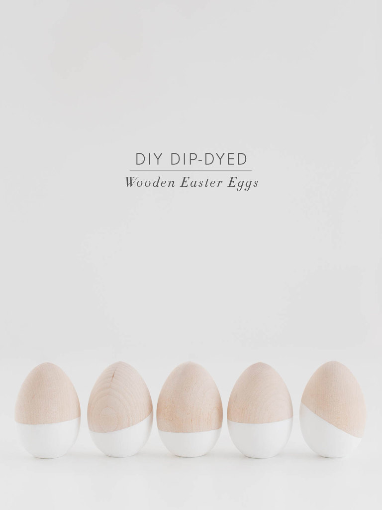 DIY Dip Dyed Wooden Easter Eggs