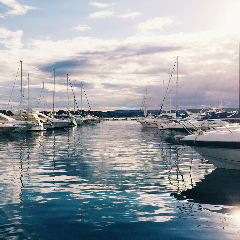 A Few of My Favorite Things - beautiful sunset at the Punat Marina on Krk Island in Croatia