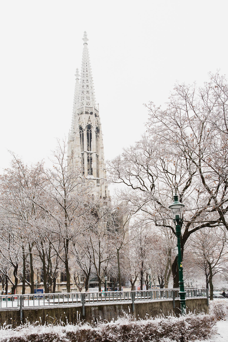 Votive Church in January - Vienna, Austria